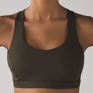 Lululemon Free To Be Serene Bra Dark Olive Sz 6